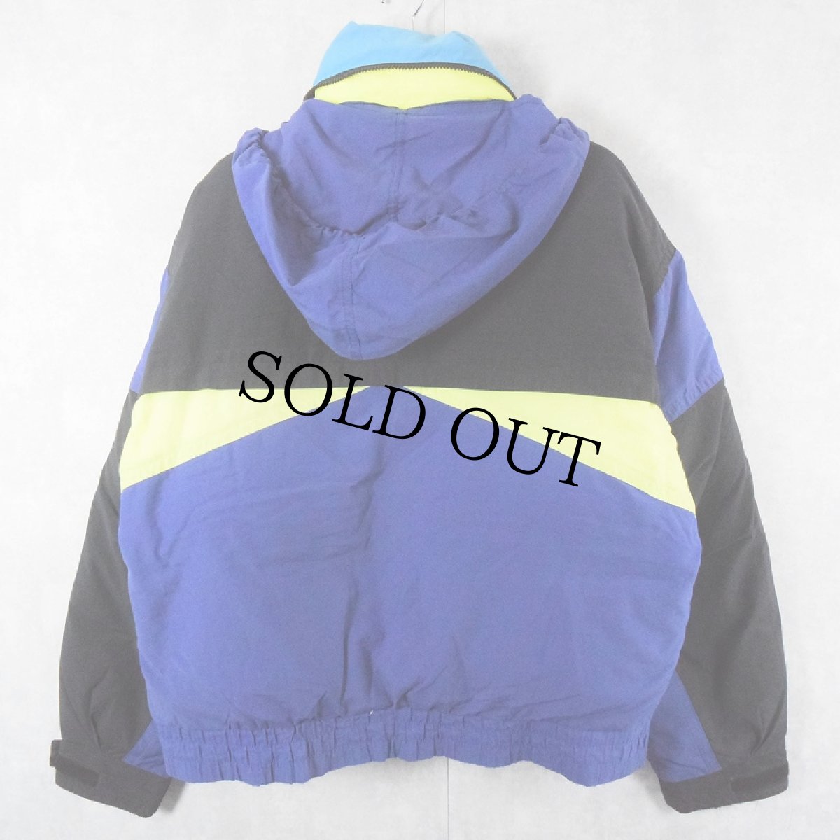 画像2: 80's LIFES ADVENTURES DASH 切り替えデザイン ダウンジャケット L (2)