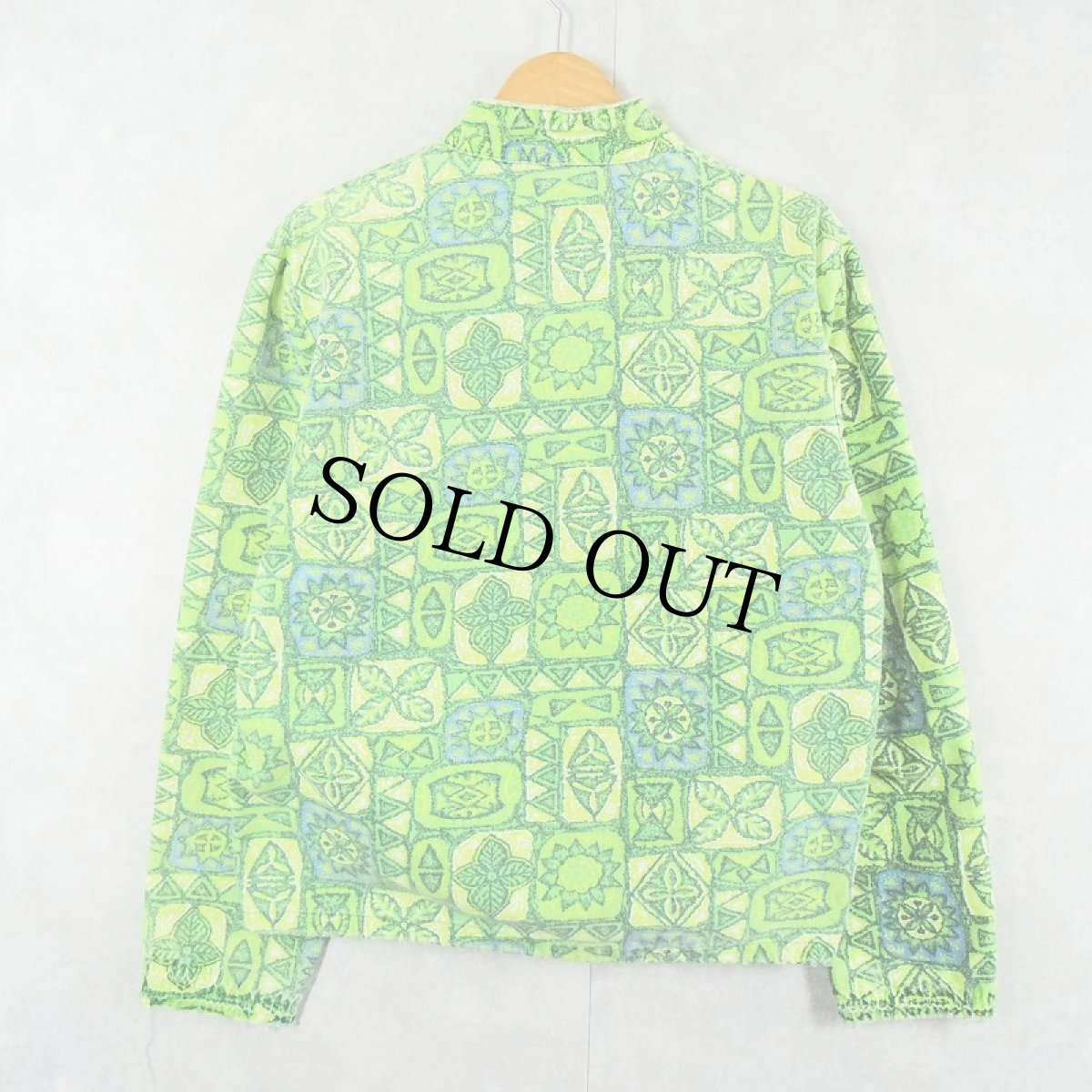 画像2: 60's Master Jac ボタニカルパターン コットンスポーツジャケット M (2)