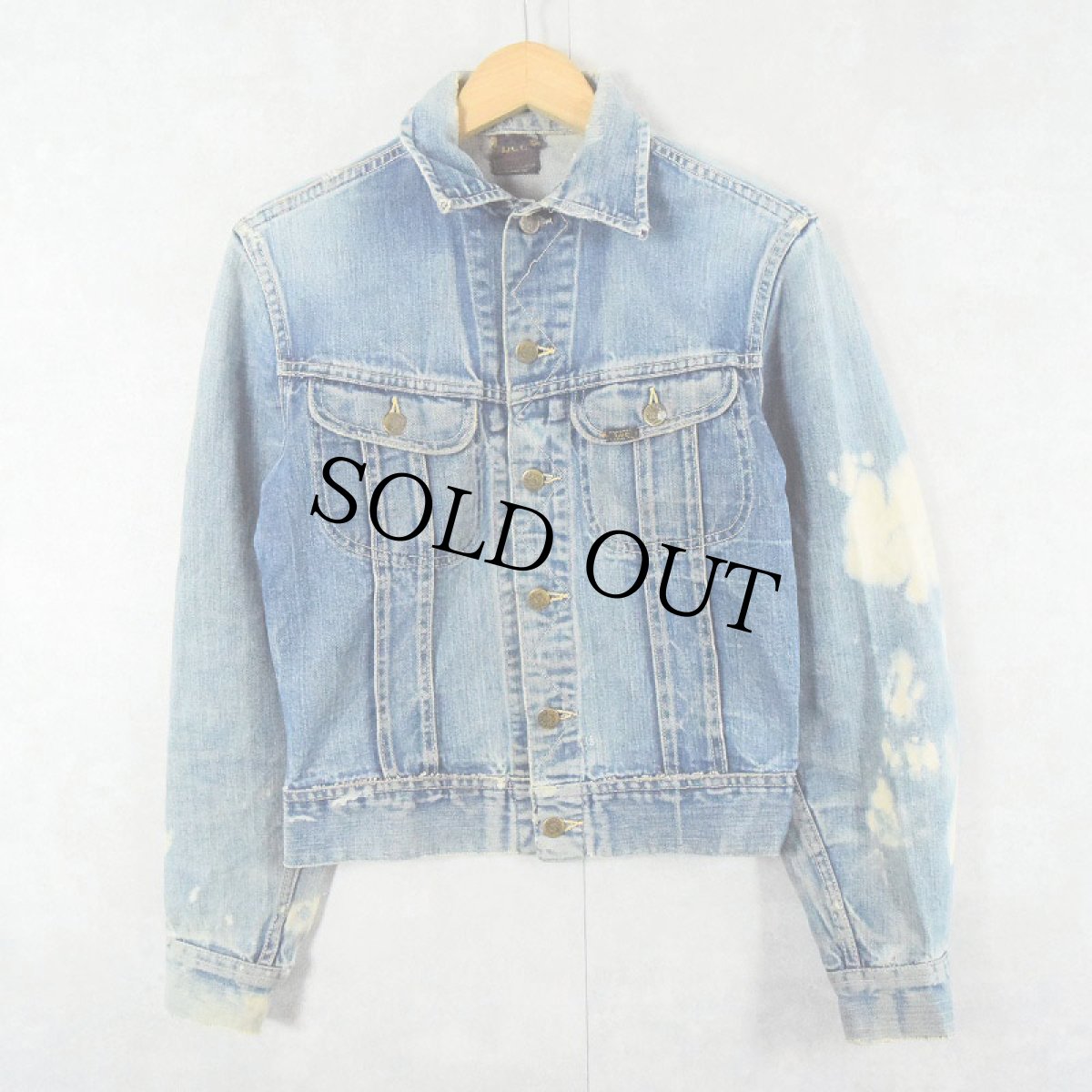 画像1: 50's Lee 101-J 赤タグ前期 デニムジャケット 32R (1)