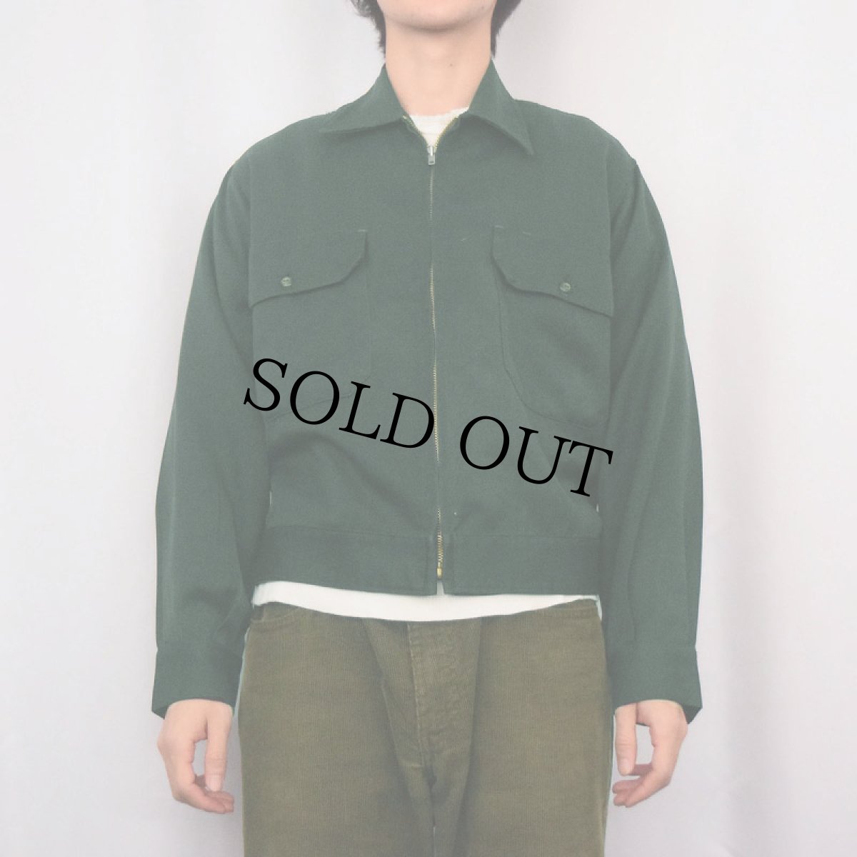 画像2: 50's Master Garment コットンギャバジン ワークジャケット SIZE38 (2)