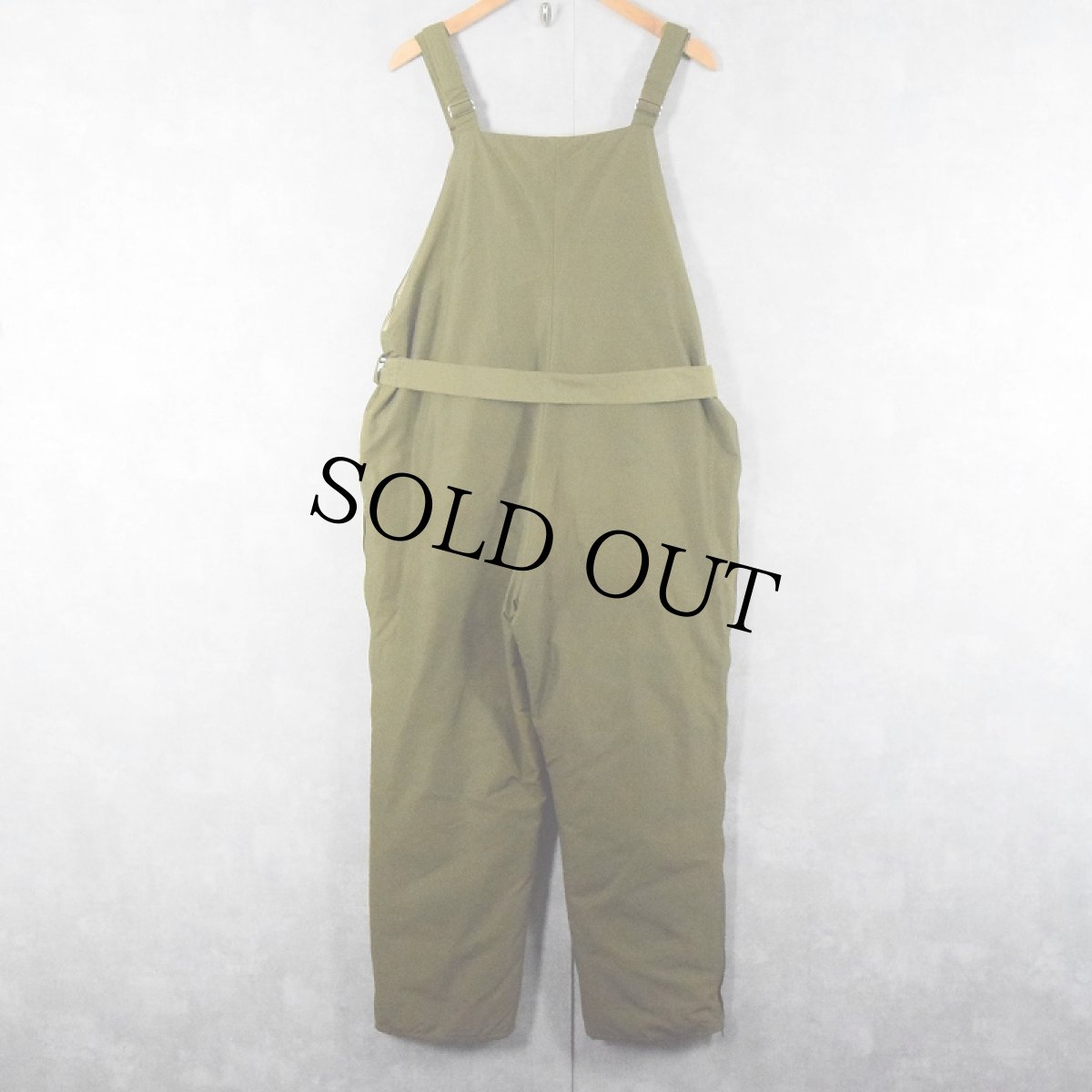 画像2: 70's Eddie Bauer 裏キルティング ダウンオーバーオール M (2)