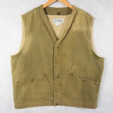 画像1: 80's L.L.Bean USA製 裏ボア ダックベスト L (1)