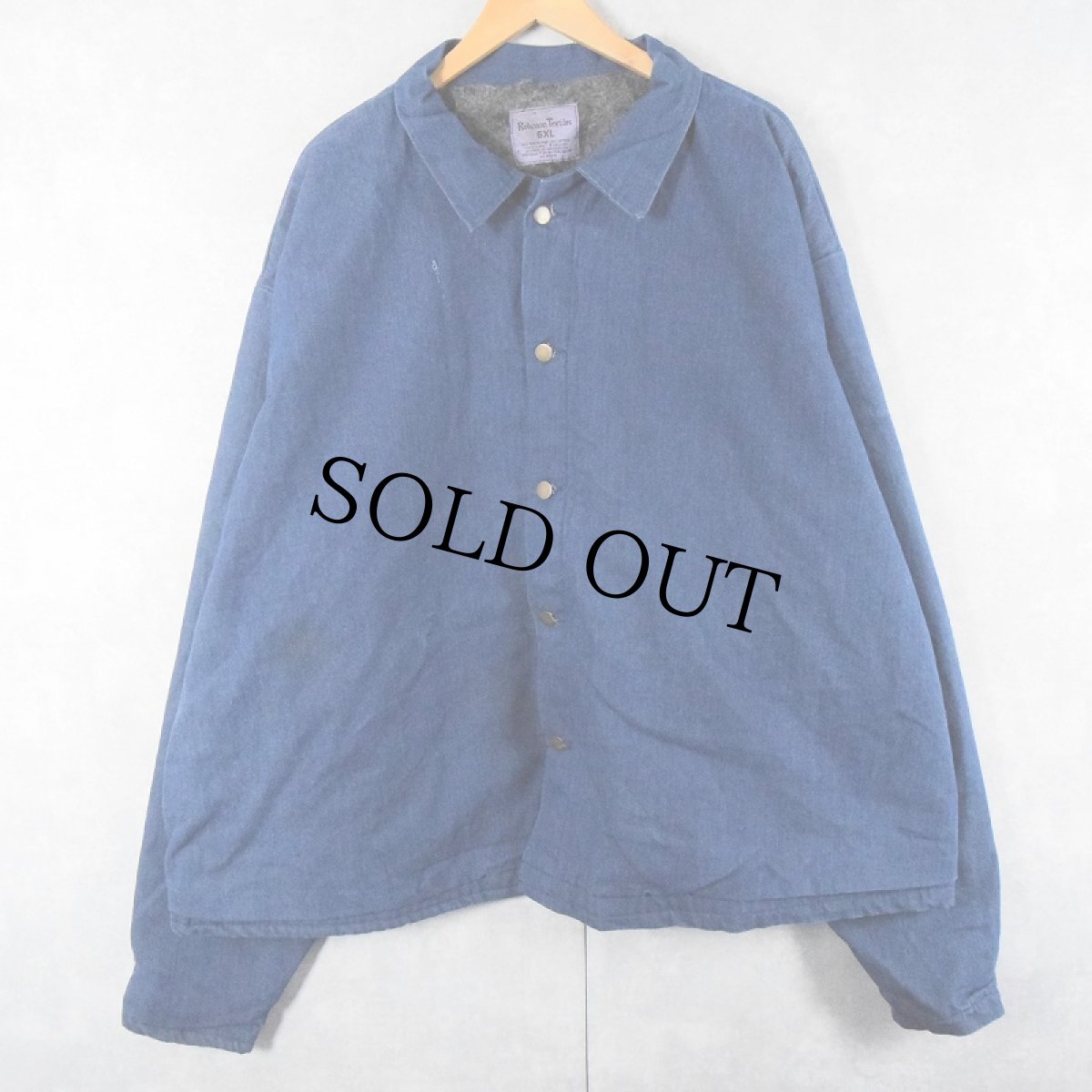 画像1: 80〜90's Robinson Textiles ブランケット付き デニムジャケット 6XL (1)