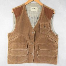 画像1: Eddie Bauer コーデュロイハンティングベスト M (1)