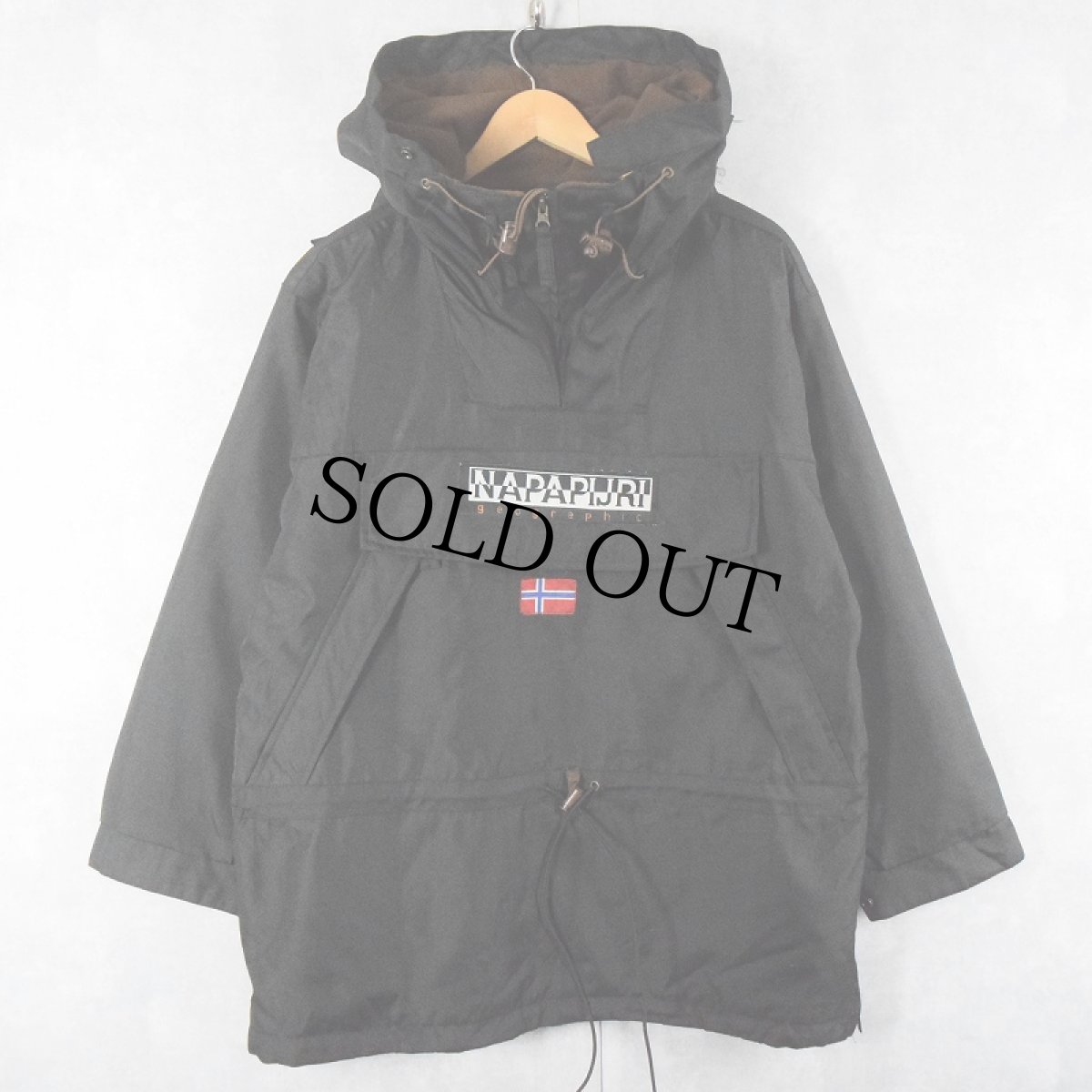 画像1: NAPAPIJRI "SKIDOO" アノラックパーカー BLACK L (1)