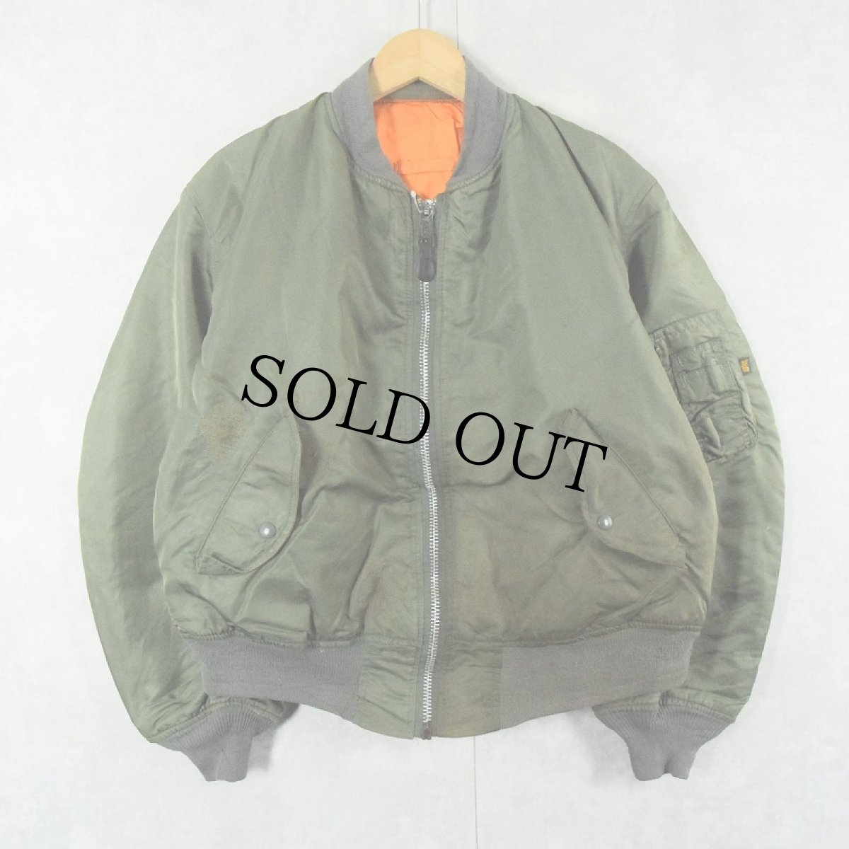 画像1: 民間品 90's  ALPHA INDUSTRIES,INC. USA製 MA-1 フライトジャケット 3XL (1)