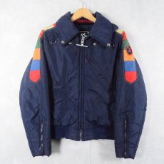 画像1: 70〜80's MIGHTY-MAC USA製 中綿入り ナイロンセーリングジャケット NAVY SIZE40 (1)