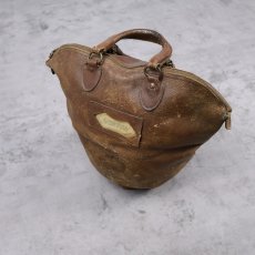 画像1: 〜40's レザーボーリングキャリーバッグ (1)