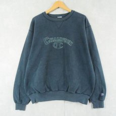 画像1: 90's〜 Champion インサイドアウトデザイン ロゴ刺繍スウェット (1)