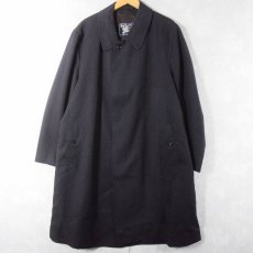 画像1: 70〜80's Burberrys' ENGLAND製 "SOLGARDINE" ウールギャバジン ステンカラーコート NAVY (1)