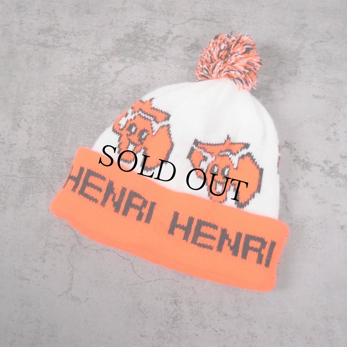 画像1: 【SALE】 "HENRI" ポンポン付き ニットキャップ (1)