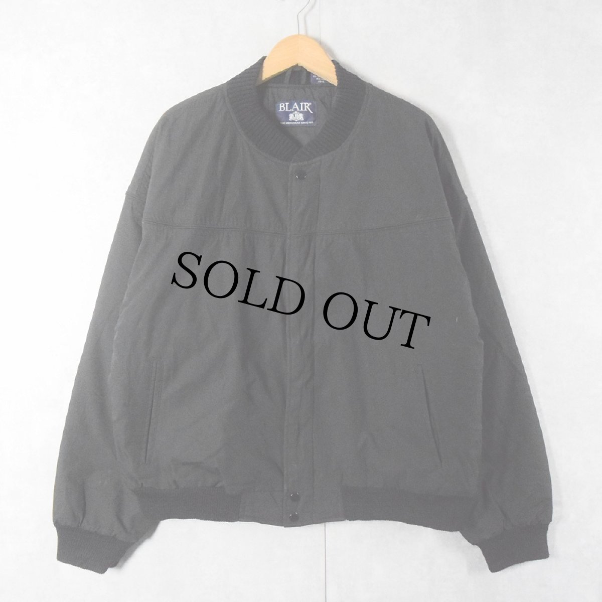 画像1: 90's BLAIR 中綿入り ダービージャケット BLACK XL (1)