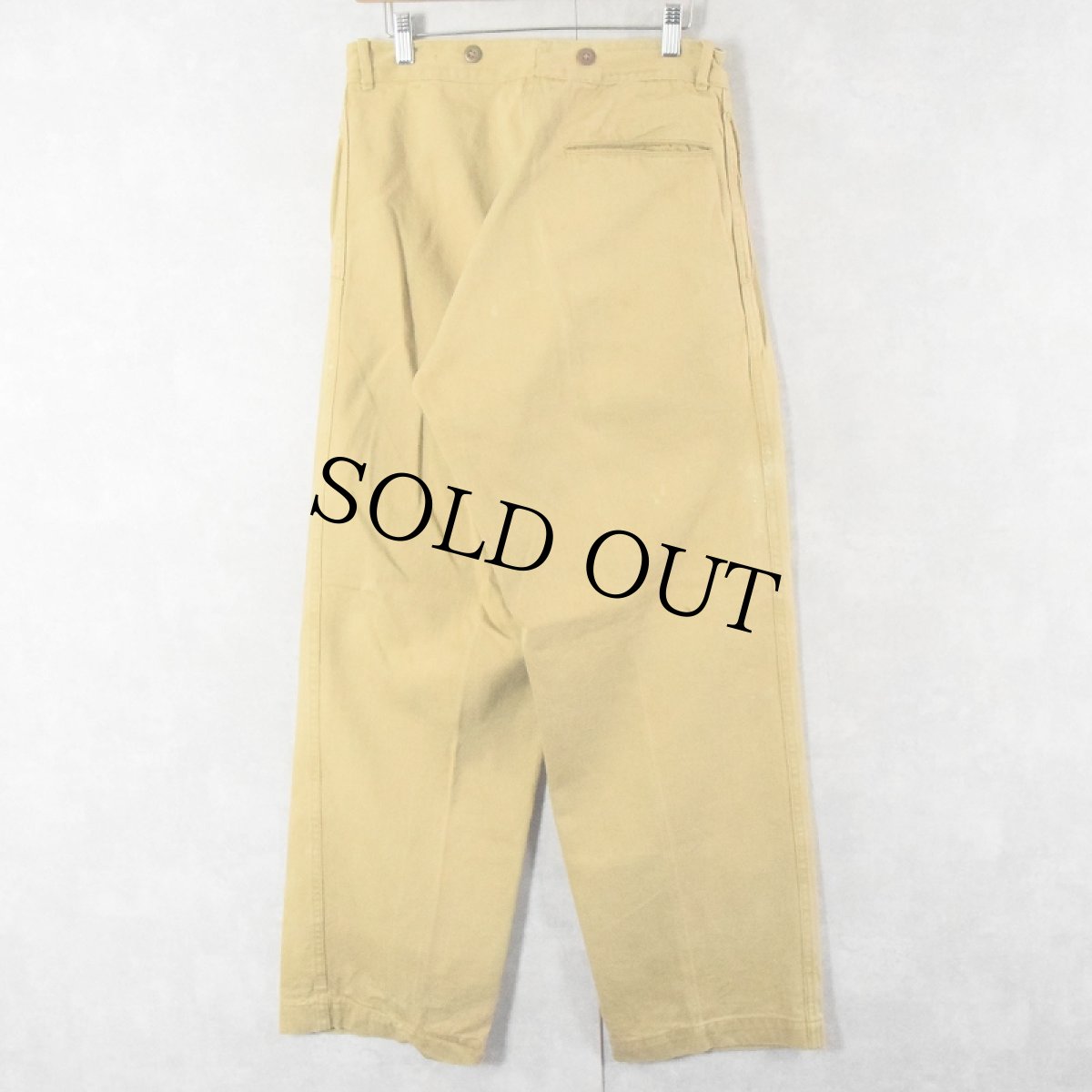 画像2: 40's Canadian Army チノトラウザーズ W31 (2)