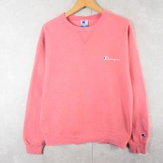 画像1: 90's Champion USA製 前V ロゴ刺繍スウェット L (1)