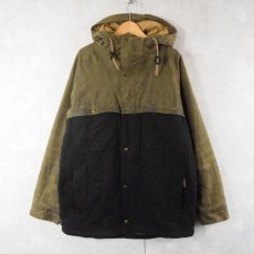 画像1: FILSON×BURTON ウール切り替え オイルドマウンテンパーカー L (1)