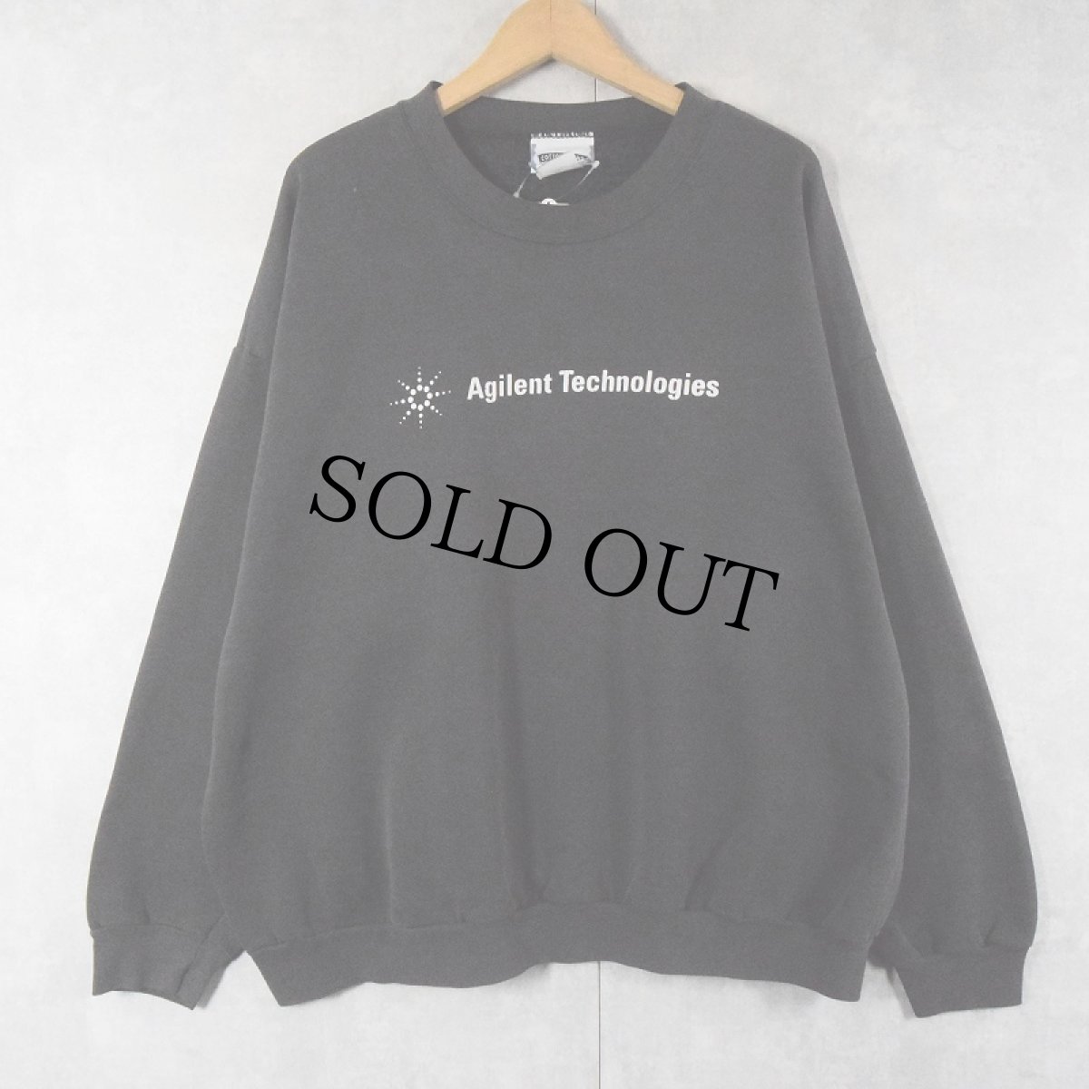 画像1: 90's Lee "Agilent Technologies" テック企業プリントスウェット BLACK (1)
