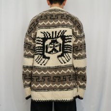画像3: REY WEAR 民族柄 ウールハンドニットセーター (3)