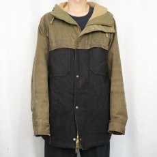 画像2: FILSON×BURTON ウール切り替え オイルドマウンテンパーカー L (2)