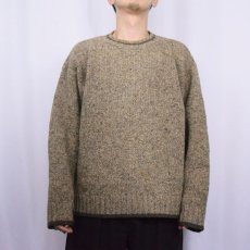 画像2: Abercrombie&Fitch ミックスカラー ウールニットセーター M (2)
