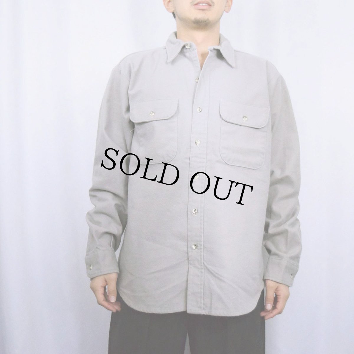 画像2: 70〜80's FIVE BROTHERS USA製 シャモアクロスシャツ L (2)