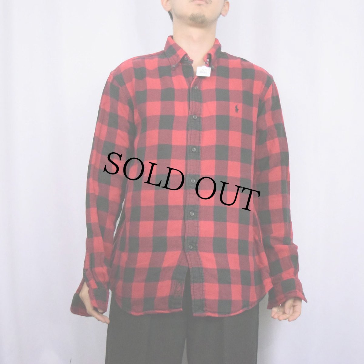 画像2: Ralph Lauren バッファローチェック柄 ボタンダウンシャツ (2)