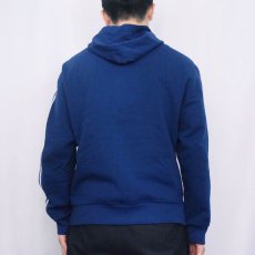 画像3: 70's adidas FRANCE製 ロゴフロッキープリント フード付き トラックジャケット NAVY (3)