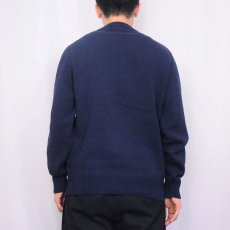 画像3: 80〜90's Eddie Bauer コットンニットセーター NAVY L (3)