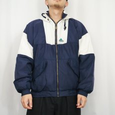 画像3: 90's adidas EQUIPMENT ロゴ刺繍 中綿入り ジップパーカー S (3)