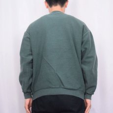 画像3: 90's LANDS' END USA製 前V 鹿の子スウェット M (3)