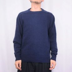 画像2: 80〜90's Eddie Bauer コットンニットセーター NAVY L (2)