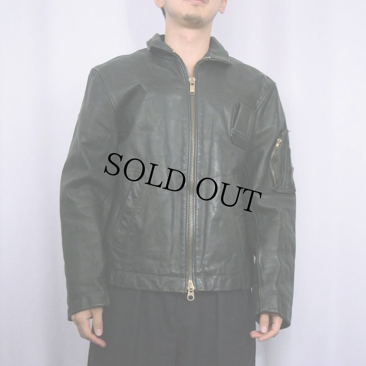 画像3: 70〜80's "FRENCH AIR FORCE Type" レザージャケット (3)