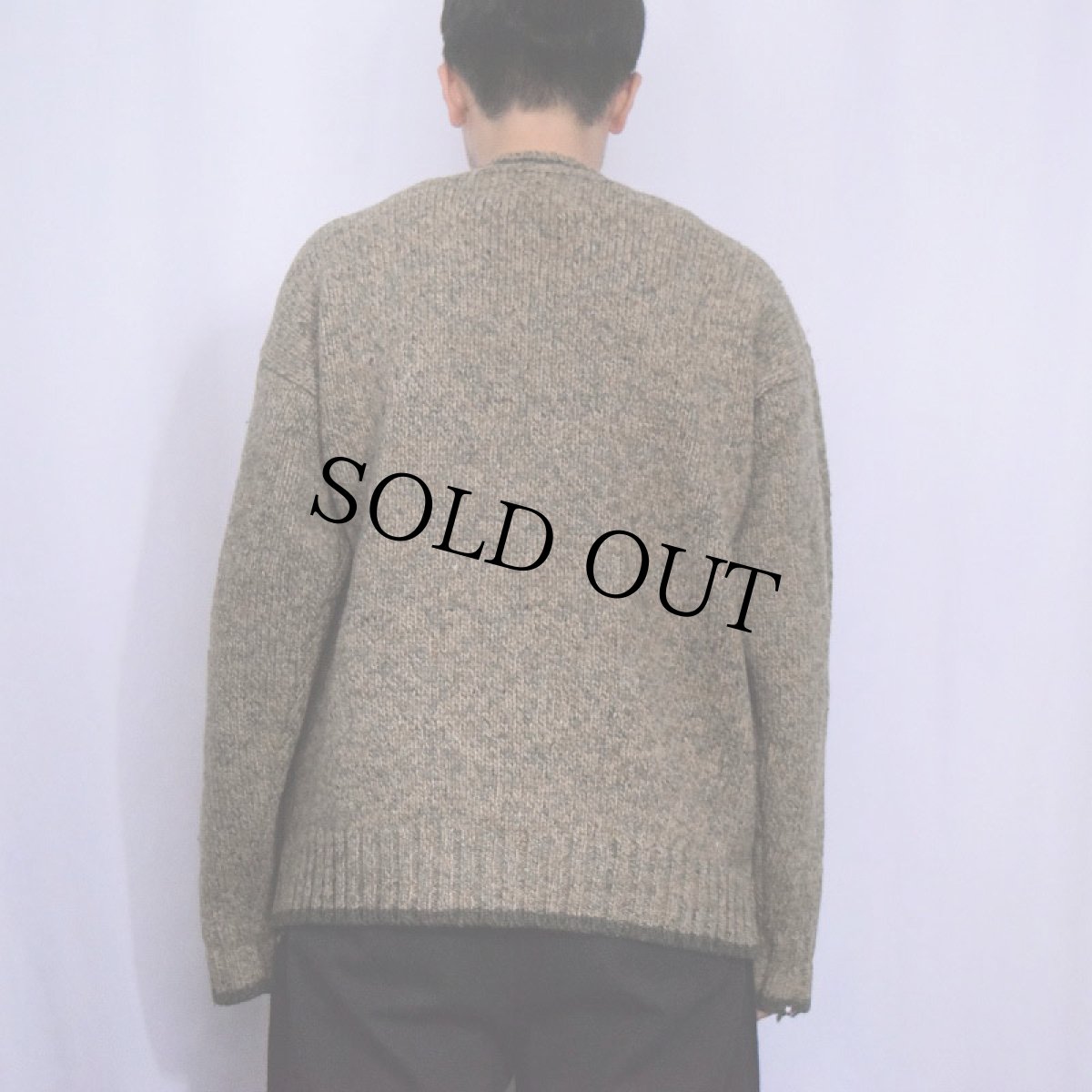 画像3: Abercrombie&Fitch ミックスカラー ウールニットセーター M (3)