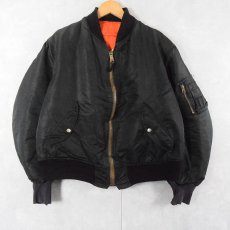 画像1: 民間品 90's MA-1 TYPE USA製 フライトジャケット BLACK LARGE (1)