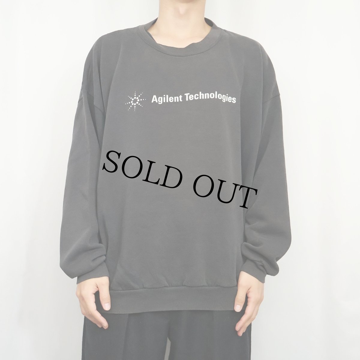 画像3: 90's Lee "Agilent Technologies" テック企業プリントスウェット BLACK (3)