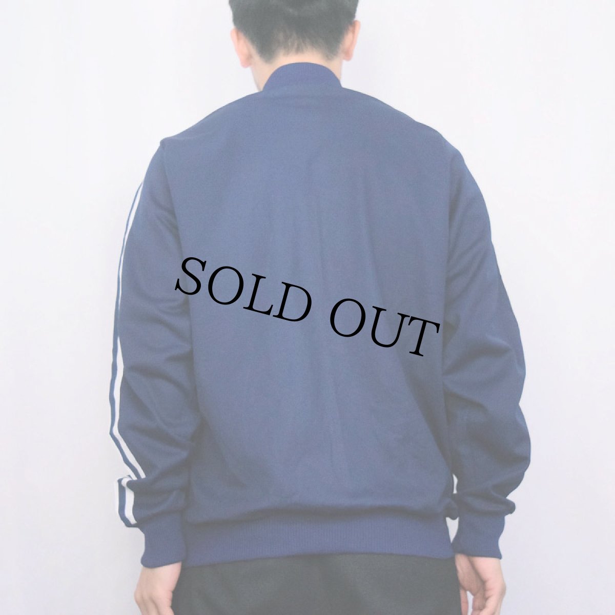 画像3: 80〜90's adidas ロゴフロッキープリント トラックジャケット NAVY SIZE22 (3)