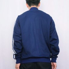 画像3: 80〜90's adidas ロゴフロッキープリント トラックジャケット NAVY SIZE22 (3)