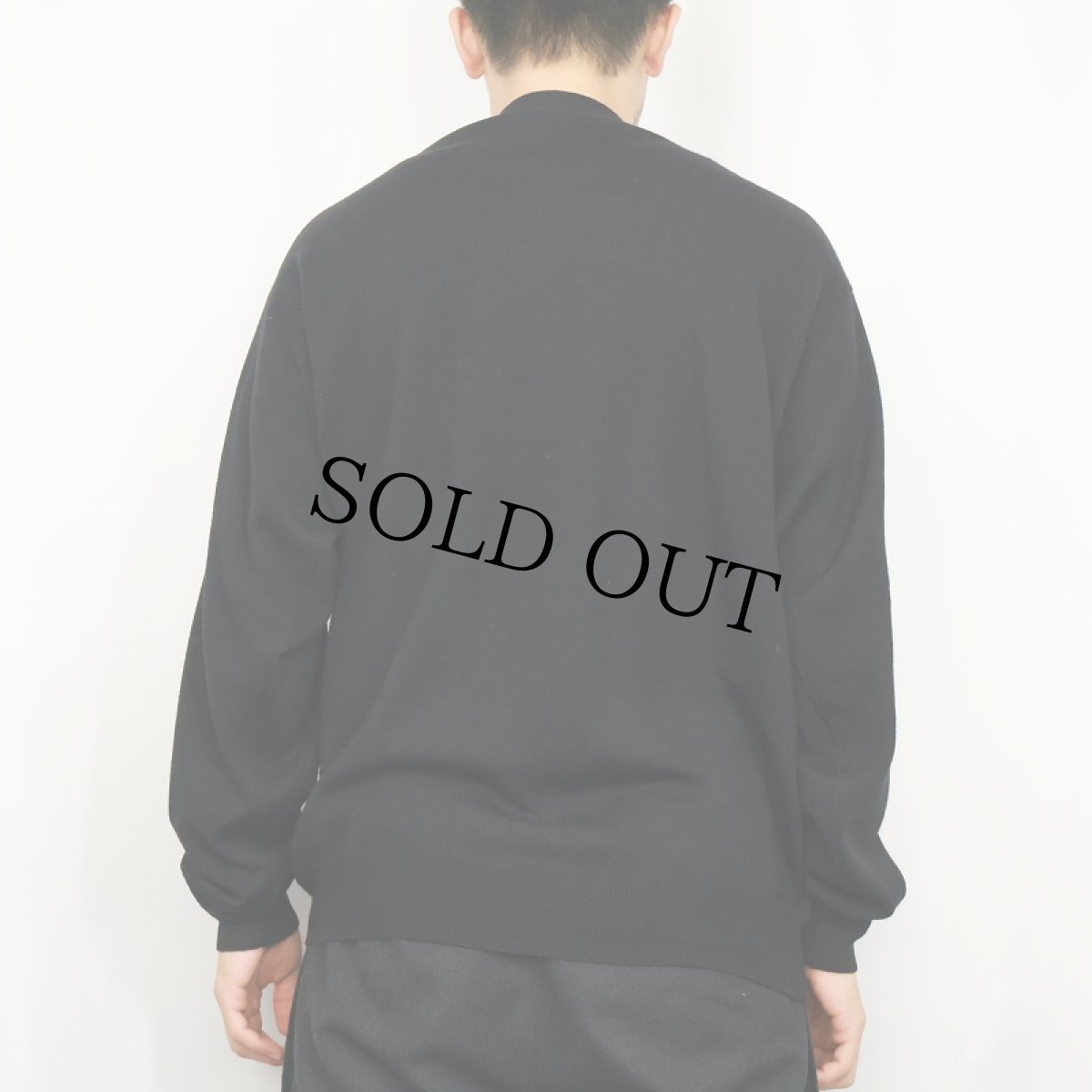 画像3: JOS.A.BANK メリノウール ニットカーディガン BLACK L (3)