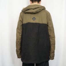 画像3: FILSON×BURTON ウール切り替え オイルドマウンテンパーカー L (3)