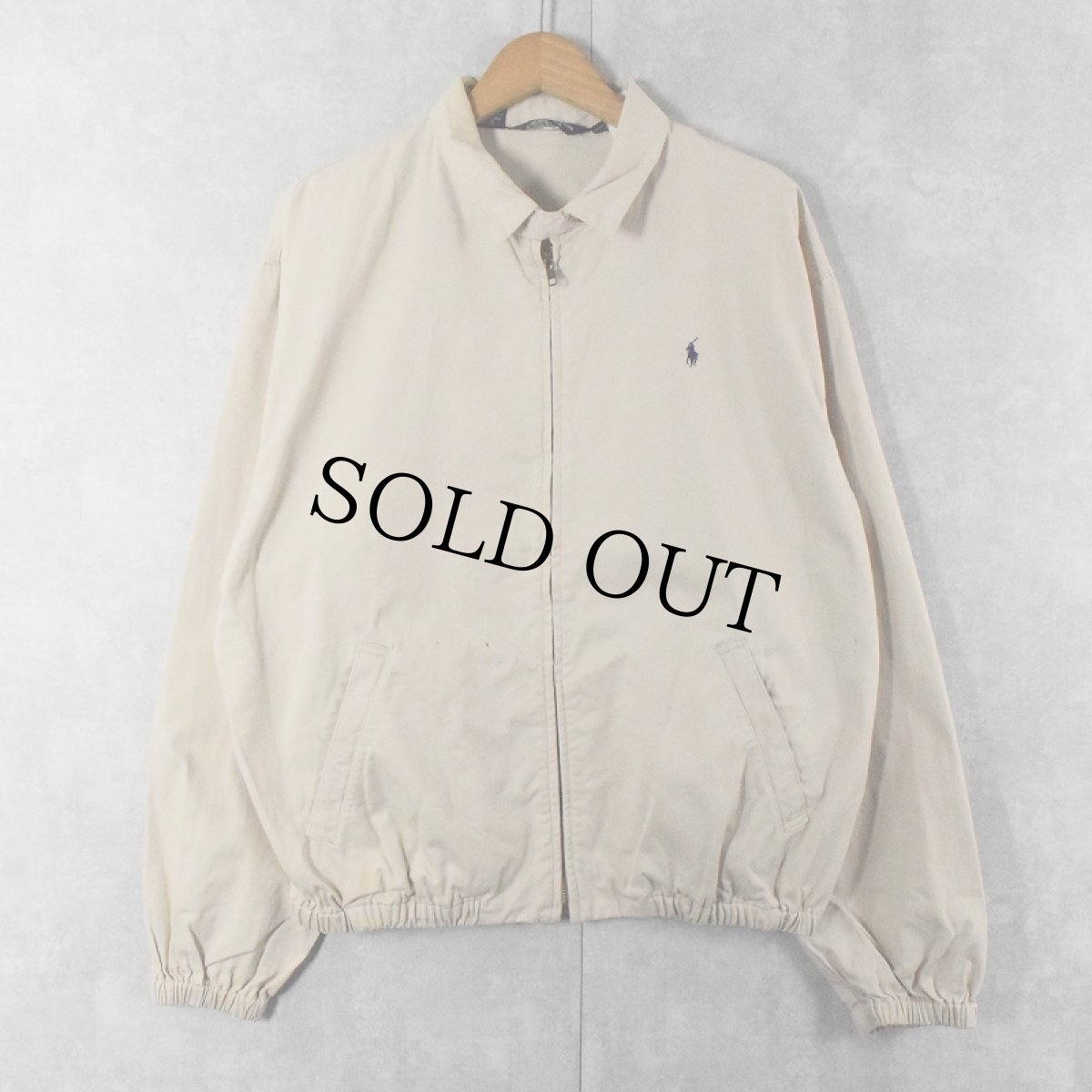 画像1: 90's POLO Ralph Lauren USA製 チンスト付き コットンスイングトップ L (1)