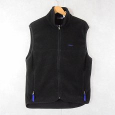 画像1: 90's Patagonia USA製 フリースベスト BLACK M (1)
