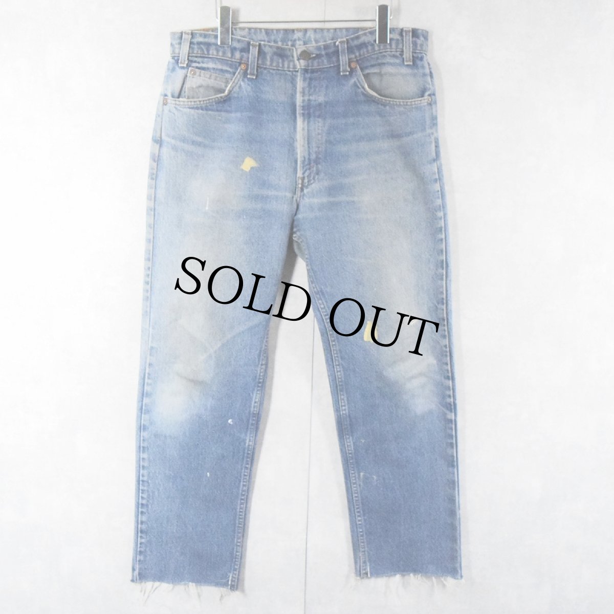 画像1: 80's〜 Levi's ペンキペイント カットオフデニムパンツ W35 (1)