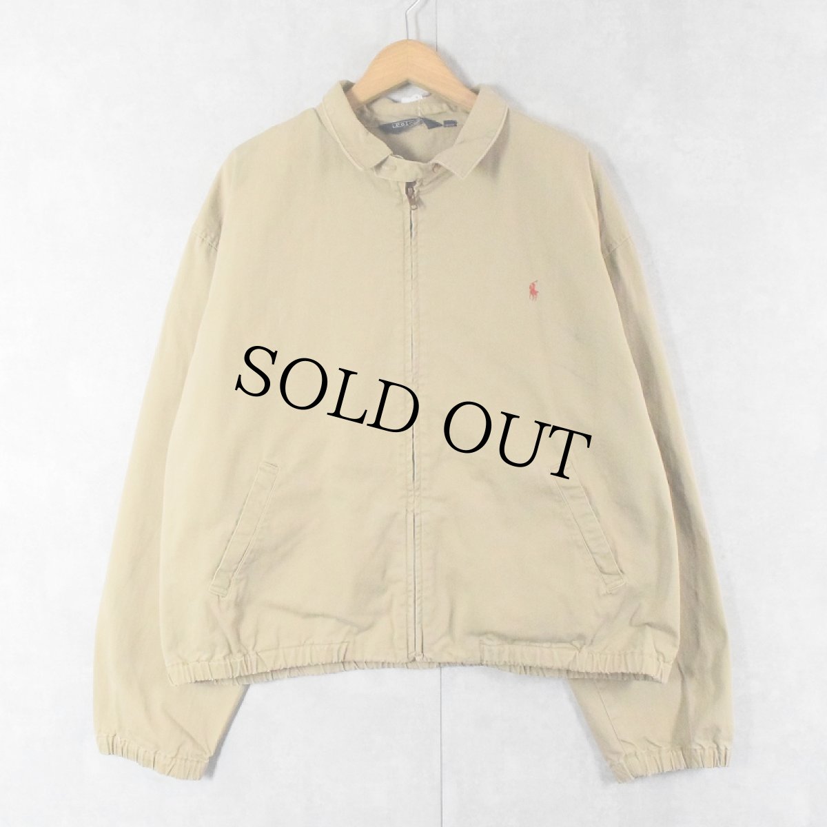 画像1: 90's POLO Ralph Lauren USA製 チンスト付き コットンスイングトップ XL (1)