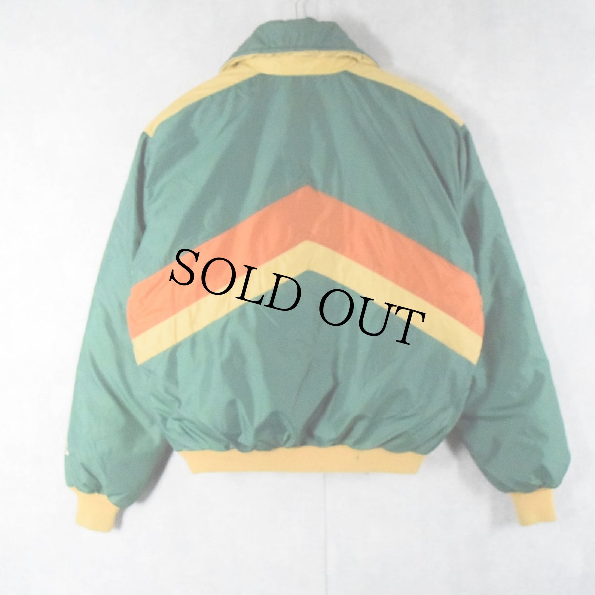 画像2: 80's GERRY USA製 切り替えデザイン リバーシブルダウンジャケット L (2)