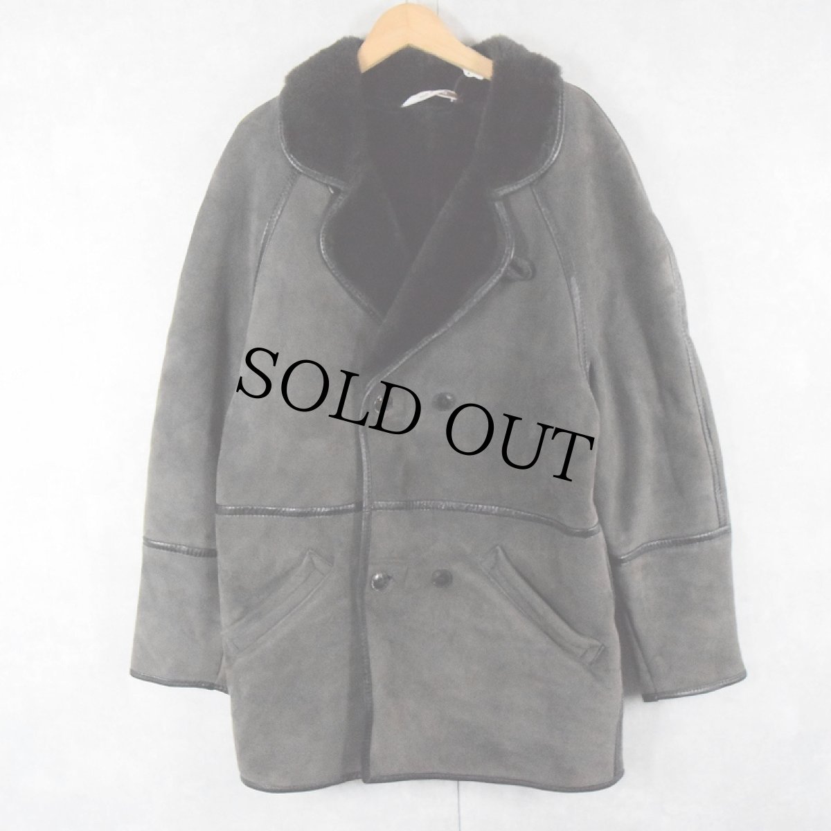 画像1: 80's O'NED FRANCE製 シープスキン ムートンコート SIZE46 (1)