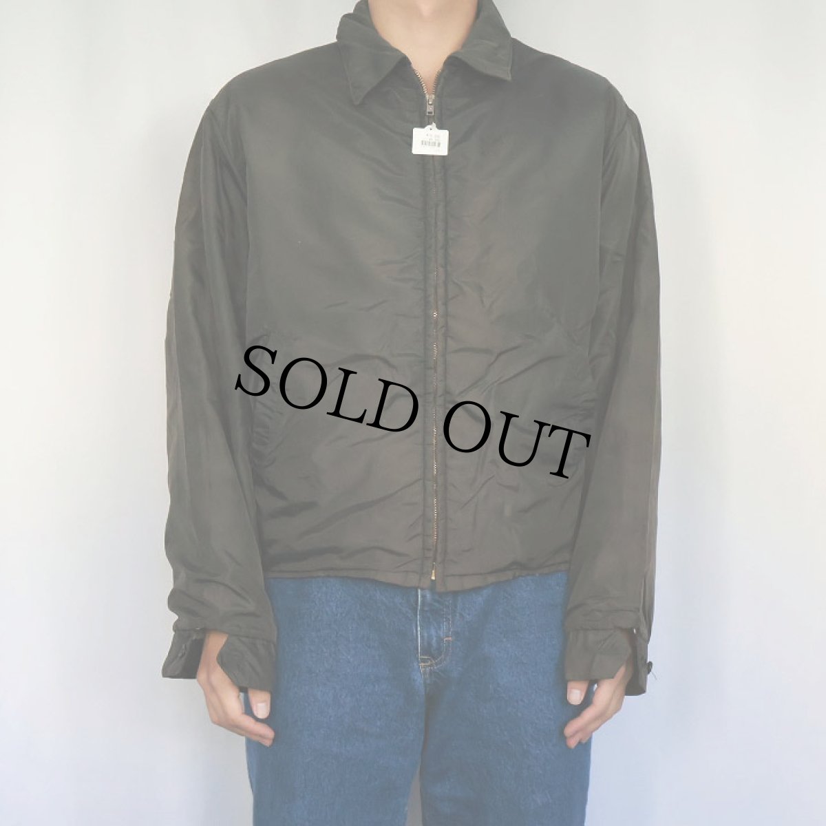 画像2: 60's CAMPUS ボアライナー ナイロンジャケット BLACK (2)