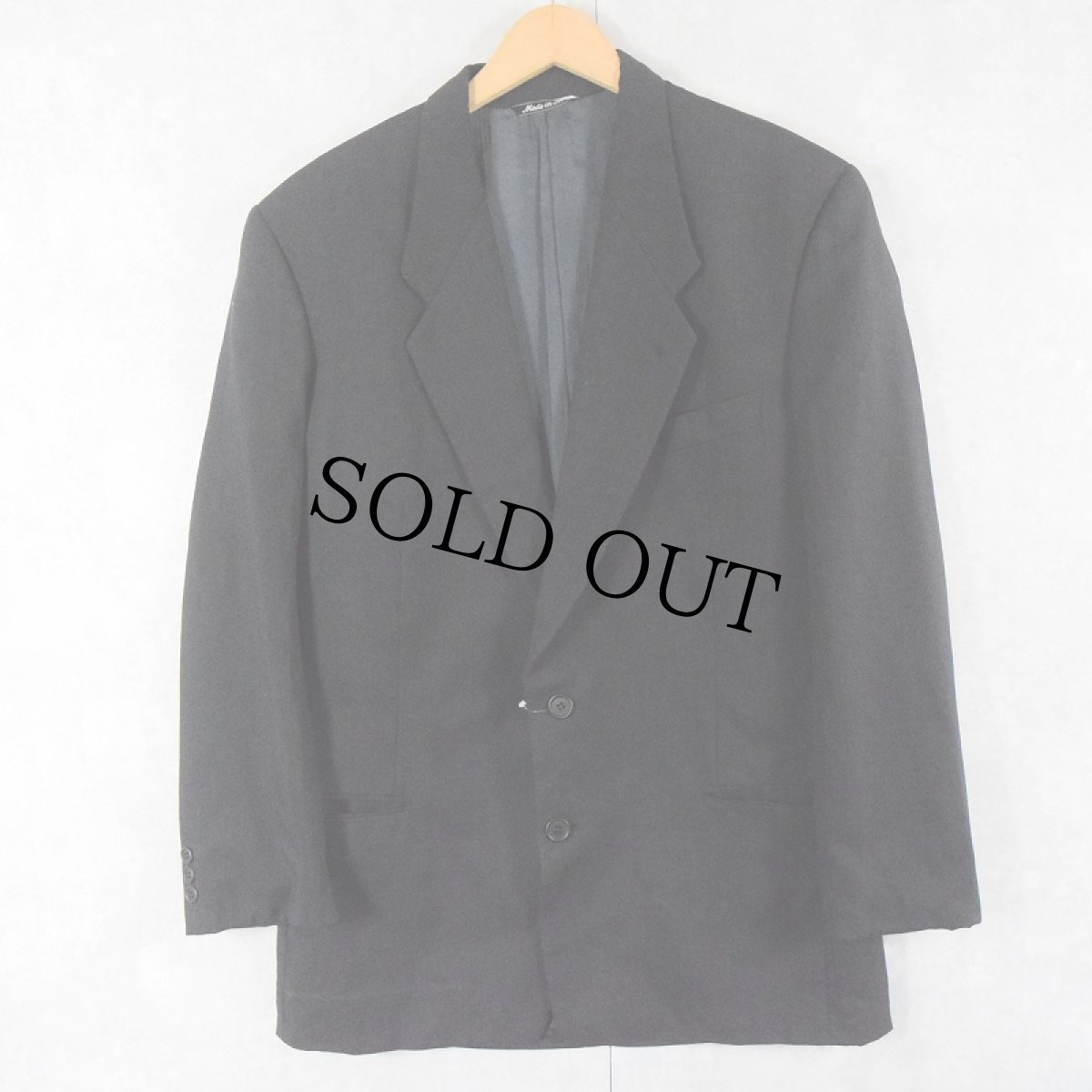 画像1: 80's GIORGIO ARMANI LE COLLEZIONI ITALY製 ウールテーラードジャケット BLACK SIZE42 (1)