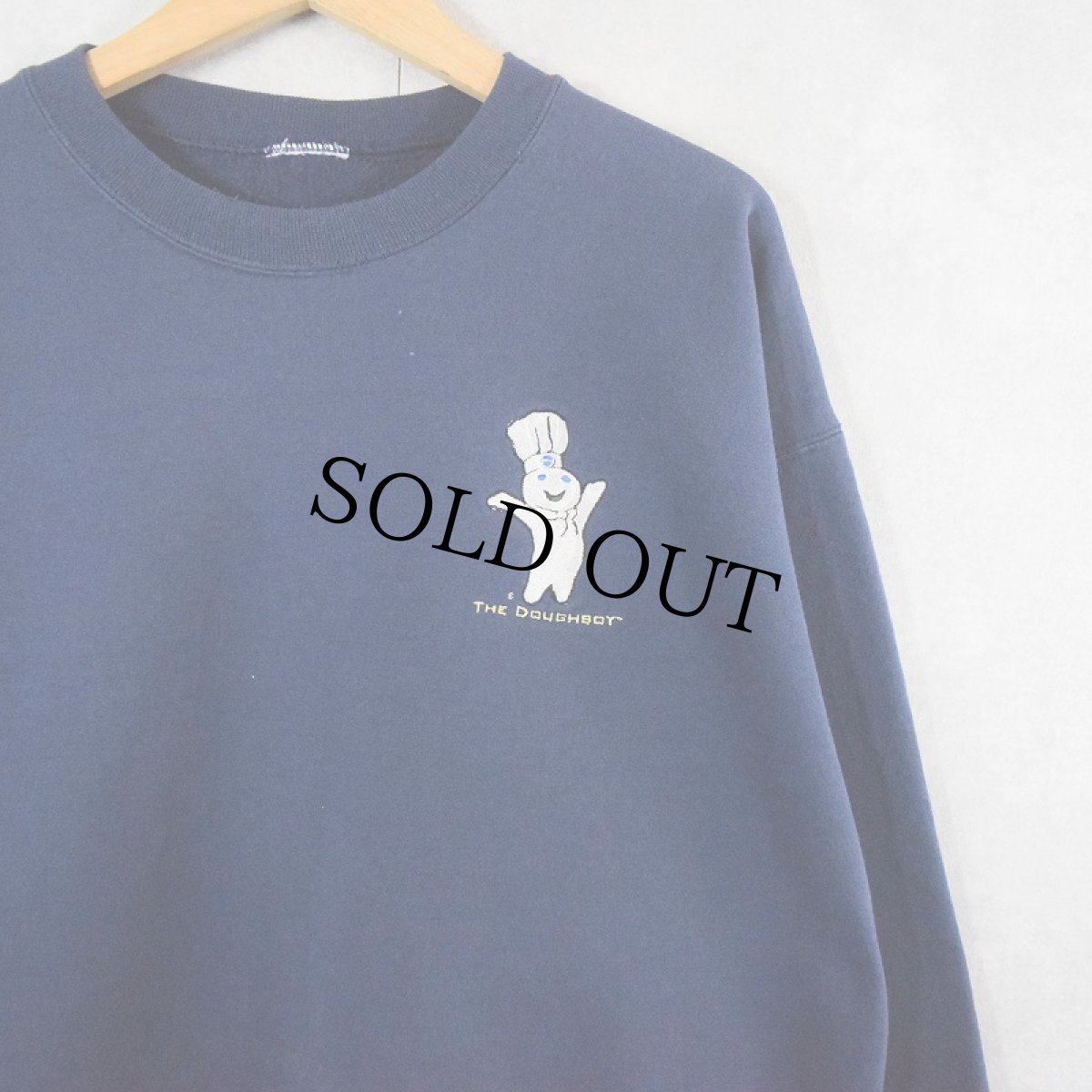 画像1: Pillsbury Doughboy キャラクター刺繍スウェット NAVY (1)