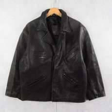 画像1: GUESS レザージャケット BLACK M (1)