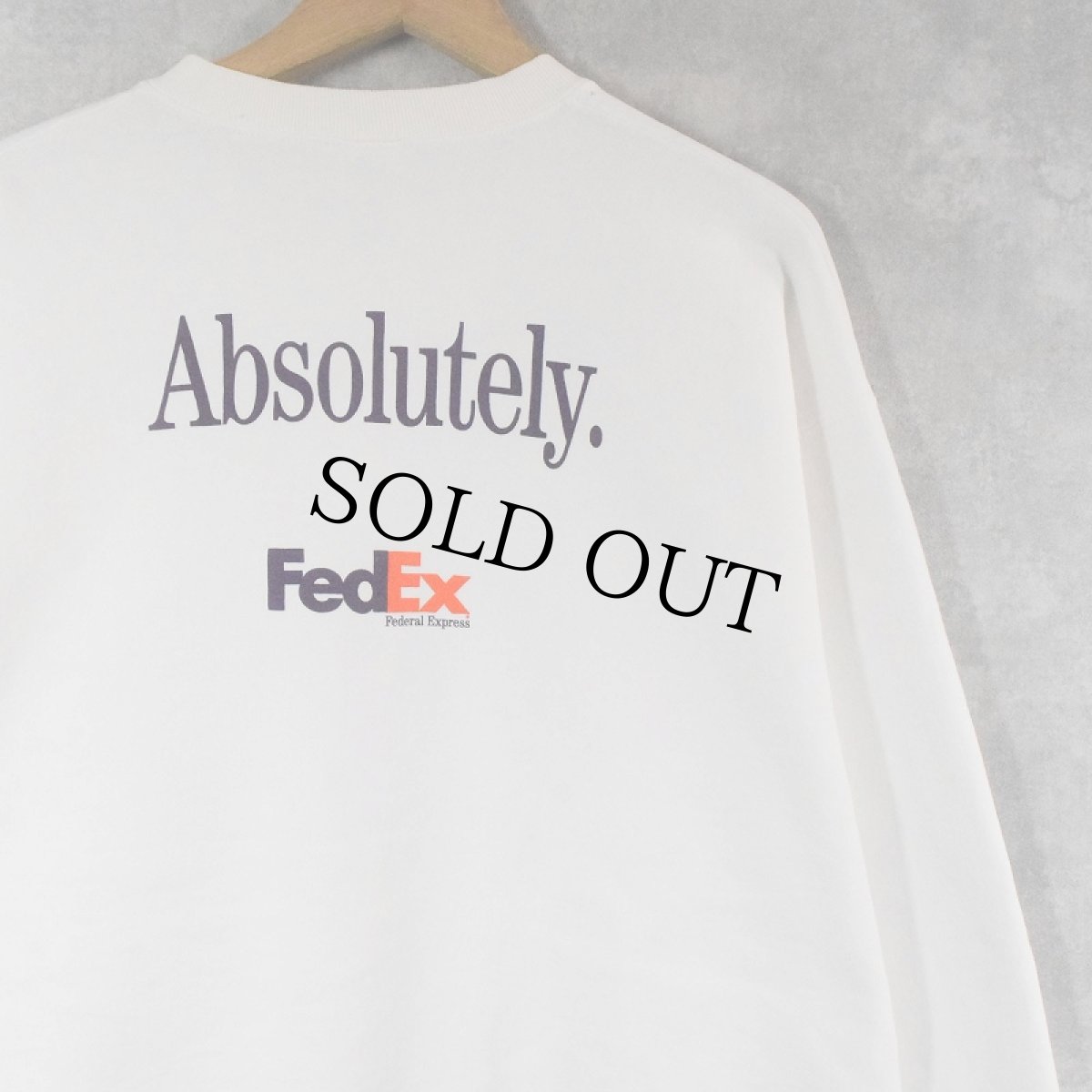 画像2: FedEx "Absolutely." 企業ロゴプリントスウェット XL (2)