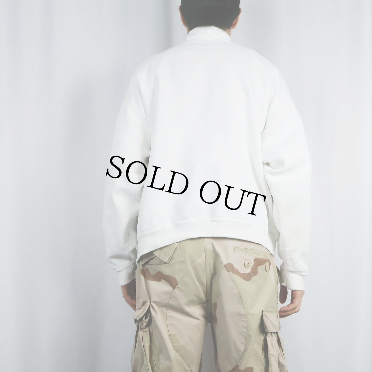 画像3: 90's adidas USA製 ロゴ刺繍 ハーフジップスウェット M (3)